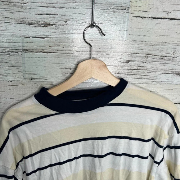 Urban outfitters white yellow striped long sleeve size small - Picture 5 of 9